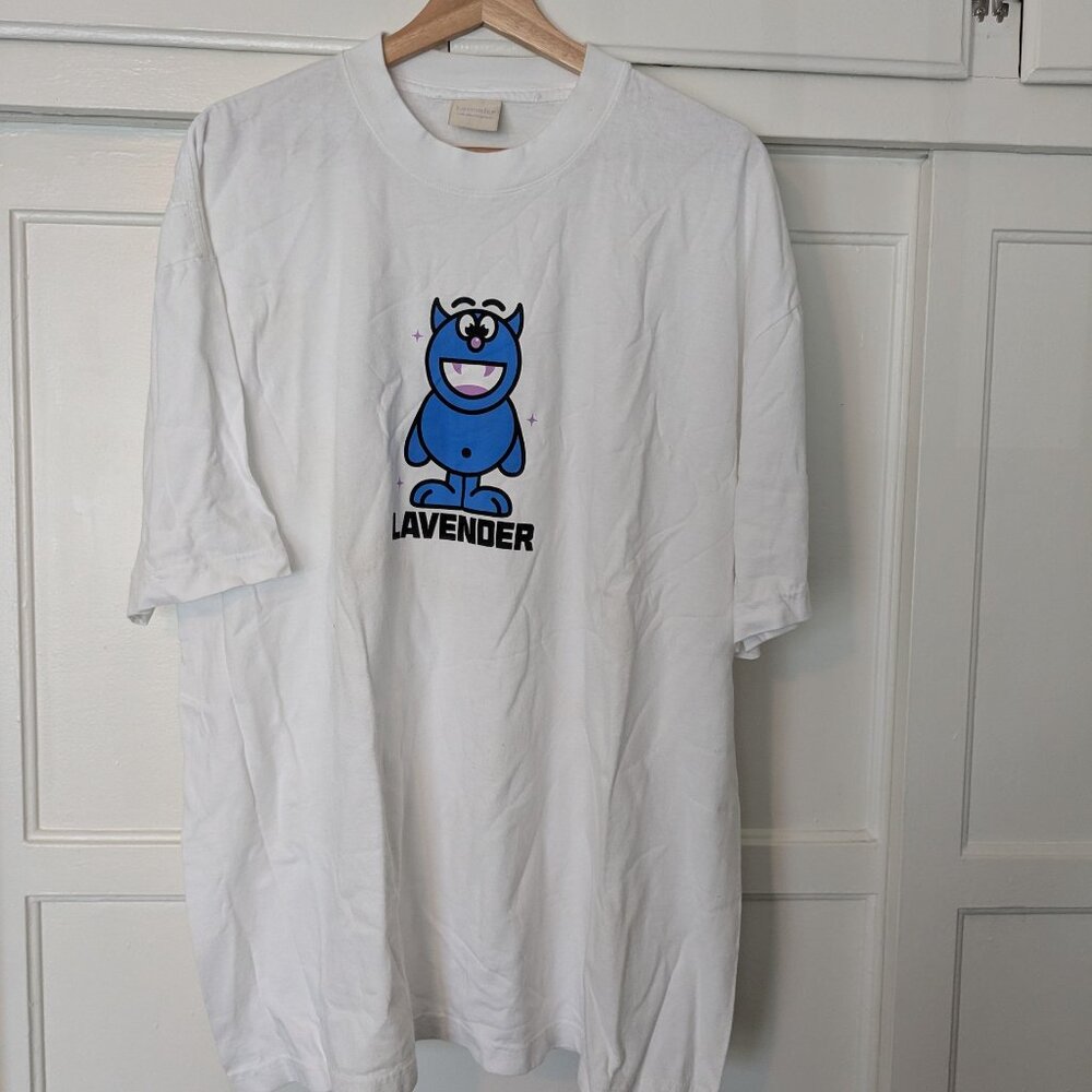 Unisex Lavender brand graphic t-shirt with character